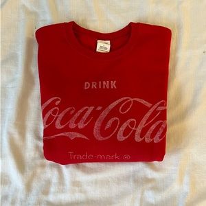 CocaCola cropped top sweatshirt.